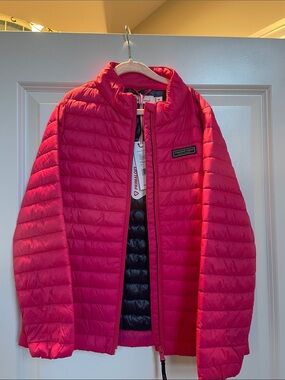 Vineyard Vines Kids Hot Pink Packable Puffer Jacket